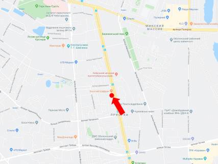 Билборд  в Киеве, 3x6  Автозаводська вул. 41, ресторан "Золотий шафран", в сторону пл. Шевченка схема