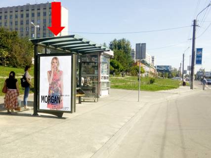 Ситилайт  в Львове, 1.8x1.2  Мазепи вул., 25 (зупинка "Лікарня швидкої допомоги"), в бік вул. Миколайчука фото 1