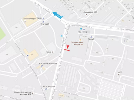 Билборд B в Харькове, 6x3  просп. Льва Ландау (50-річчя СРСР). - просп. Ювілейний (П'ятдесятиріччя ВЛКСМ ) 32а схема