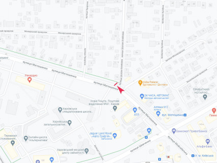 Билборд A в Харькове, 3x6  Матюшенка вул. - Шолом-Алейхема вул., 1 схема