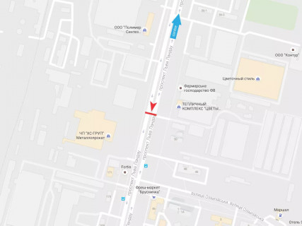 Билборд B в Харькове, 3x6  просп. Льва Ландау (50-річчя СРСР), 50, з центру схема