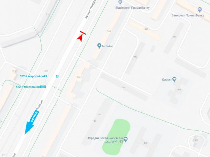 Білборд, Бігборд (Борд)  A у Харкові, 3x6  Павлова вул., 148, з центру схема