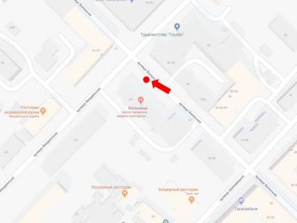 Ситилайт  в Киеве, 1.8x1.2  Волоська вул., 47 - вул. Введенська, біля Поліклініки Подільського р-ну, до ст. м. "Тараса Шевченка" схема