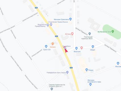 Билборд A в Краснополье, 3x6  Автодорога Суми-Богодухів (Р-45), 45 км-700 вліво, смт Краснопілля схема