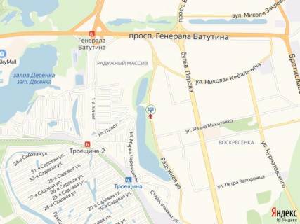 Билборд A в Киеве Райдужна вул., 13, біля супермаркету Фуршет схема