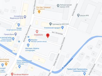 Видеоборд A в Луцке Винниченка вул., 20/2, аптека "Волиньфарм", прайс за ролик 10 сек 1 вихід/5 хвилин, на двосторонньому екрані, від 144 виходів на день. Розрахунок для інших параметрів трансляції уточнюйте у менеджера. - 301423 схема