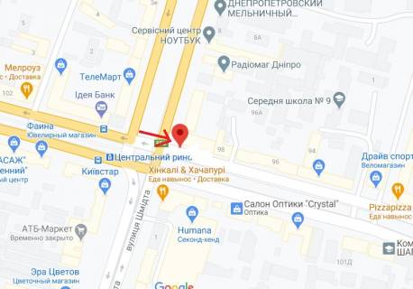 Сiтiлайт B у Дніпро (Дніпропетровськ), 1.2х1.8  просп. Дмитра Яворницького (Карла Маркса) - вул. Княгині Ольги (Горького) схема
