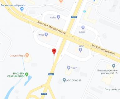 Бэклайт A в Днепр (Днепропетровск) Слобожанський (Газети Правда) пр.)., виїзд на центральний міст, рух в сторону Правого берега схема