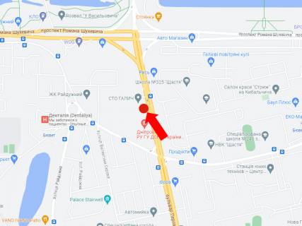Билборд B в Киеве, 3x6  проспект Воскресенський., 27, в бік просп. Романа Шухевича (Генерала Ватутіна) схема