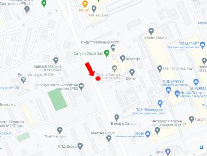 Білборд, Бігборд (Борд)  B у Києві, 3x6  Героїв Космосу вул., 2 схема