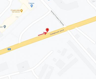 Билборд B в Белой Церкви, 3х6  Вул. Сквирське шосе (Зелена зона, навпроти дитячої стомат. поліклініки) схема