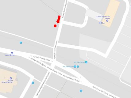 Билборд A в Харькове, 3x6  Баланевського вул. / Нескорених вул. (колиш. Героїв Праці вул.)., біля ТРК "Dafi", "Караван", супермаркету "Comfy" схема