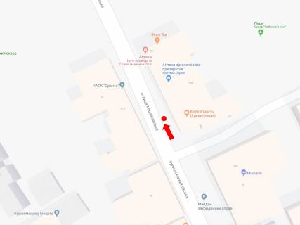 Ситилайт A в Киеве, 1.8x1.2  Михайлівська вул., 24а, в сторону Михайлівської пл. схема