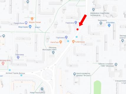 Billboard A in Kyiv, 3x6  Geroiv Stalingrada av., 61 v storonu st. Geroiv Dnipra scheme