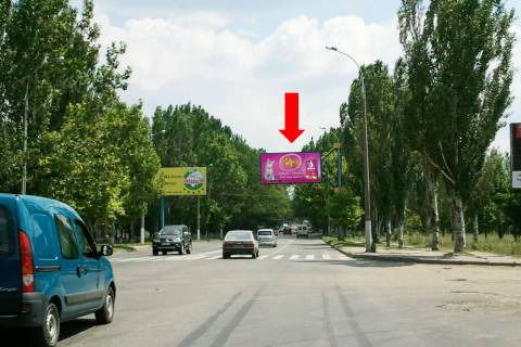Билборд  в Херсоне, 3x6  Миколаївське шосе / 8-ма Польова вул., в центр (флажок) фото 1