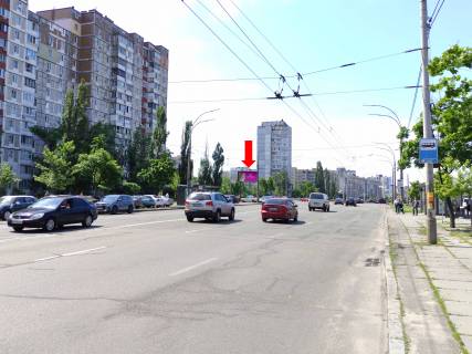 Билборд  в Киеве, 3x6  просп. Червоної Калини (Володимира Маяковського)., 38/10 - вул. Лифаря (колиш. вул. Сабурова), в центр фото 1
