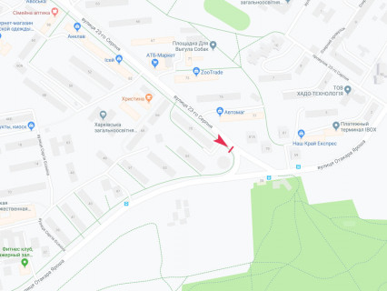 Билборд A в Харькове, 3x6  23 Серпня вул. - Яроша вул., 54, з центру схема
