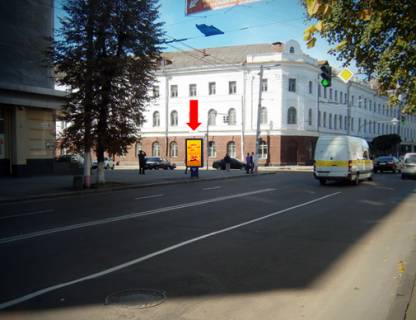 Ситилайт  в Житомире, 1.8x1.2  Бердичівська вул., 4 / Театральна вул., навпроти магазину "Брейн", Автодорожного коледжу, на світлофорі фото 1