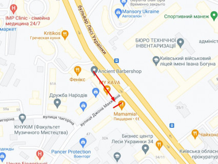 Видеоборд A у Києві, 14.4x3.84  Українки бул., 34 - 642987 схема