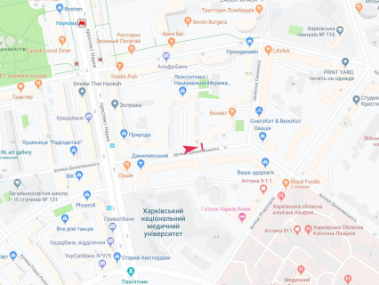 Бэклайт B в Харькове, 2.3x3.14  Данилевського вул., 10, з центру схема