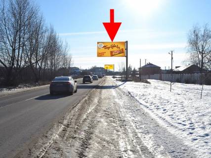 Билборд A в Васищеве, 3x6  Орешкова вул. - Північна вул., смт Васищеве, у бік м. Зміїв фото 1