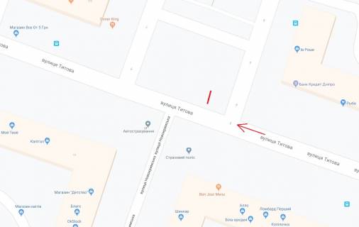 Scrolller, Scroll A in Dnipro (Dnipropetrovsk), 3.14х2.32  st. Titova - prosp. Oleksandra Pola, na rozdilovij smuzi, na svitlofori - 289462 scheme