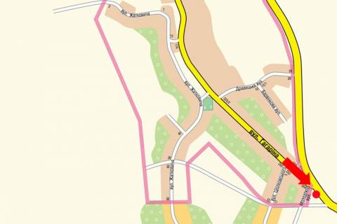 Билборд B в Ужгороде, 3x6  Виїзд з м. Ужгород, в бік Мукачево, роздільник, права схема