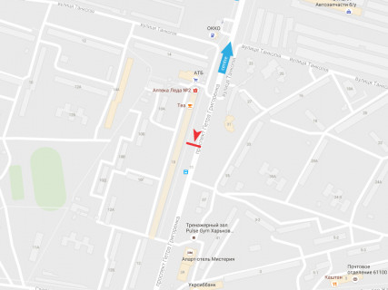 Билборд A в Харькове, 3x6  Григоренка пр., 10, з центру схема