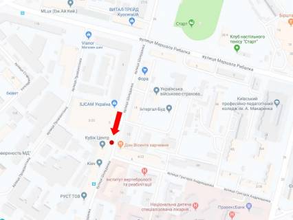 Billboard A in Kyiv, 2.3x3.14  Soludenka st., 5/25 - st. Andrusenka, v bik av. Peremogi scheme