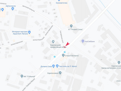Билборд A в Харькове, 3x6  просп. Любові Малої (Постишева)., 30 - Григорівське шосе (Комсомольське шосе), з центру схема