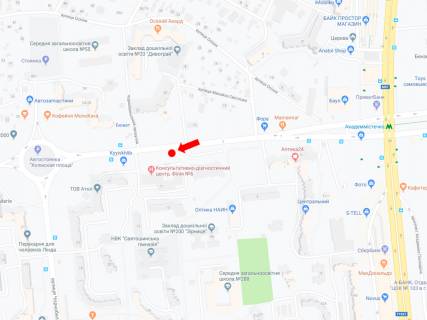 Billboard B in Kyiv, 3x6  Efremova st. (kolis. Uborevica), 11 - per Cornobil's'kij, bila polikliniki, v storonu st. Cornobil's'koi scheme