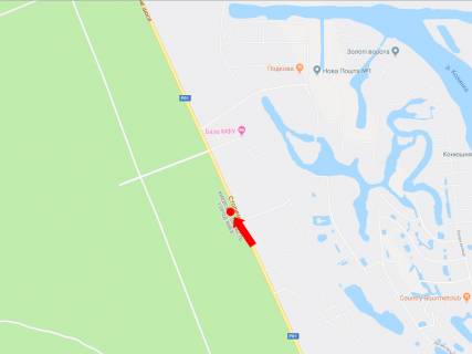 Билборд B в Козине, 3x6  Столичне шосе вул., біля зупинки "Пансіонат" Сокіл ", в сторону Києва схема
