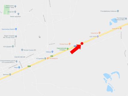 Билборд A в Киеве, 6x3  Броварський пр., роздільник, 500 м. до АЗС "Окко", в сторону Броварів схема