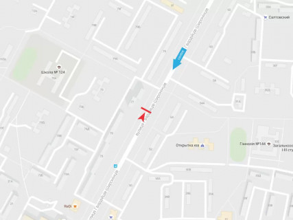 Билборд B в Харькове, 3x6  Гвардійців-Широнінців вул., 77, з центру схема