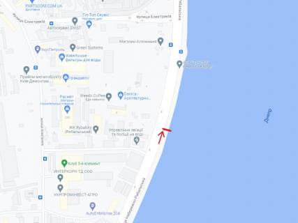 Призма A в Киеве Набережно-Рыбальська вул., 700м від Подольсько-Воскресенського мосту, в сторону Північного ( колиш Московського ) мосту - 377307 схема