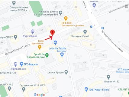 Билборд A в Киеве, 3x6  Миколи Голего вул. (Лебедєва-Кумача)., 5, в сторону Гетьмана вул. схема