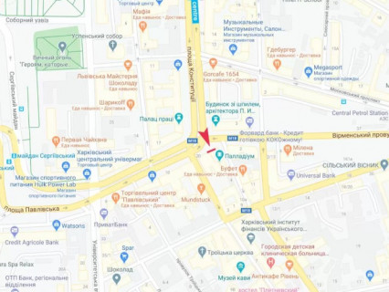 Видеоборд A в Харькове, 9x5  Павлівський майдан, 20, ТРЦ Палладіум - 666722 схема