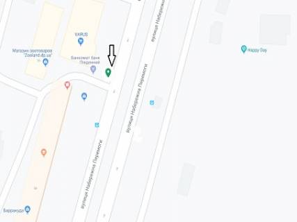 Беклайт A у Дніпро (Дніпропетровськ) Набережна Перемоги вул., 56А, біля Варуса, на світлофор схема