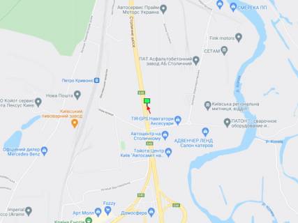 Призма A в Киеве Столичне шосе, урочище "Бичок", 180 м від пішохідного мосту за австосалонами, в центр - 334628 схема