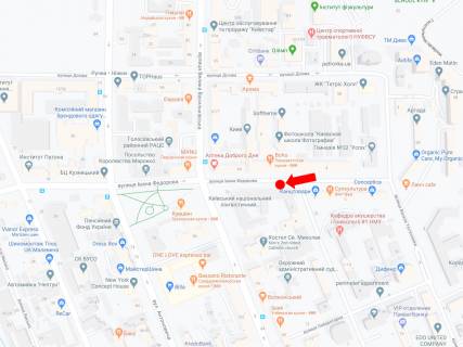 Беклайт B у Києві, 2.3x3.14  Федорова вул., 9 - вул. Предславинська, біля іняза (КНЛУ), в бік вул. Б.Васильковской схема