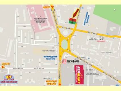 Билборд  в Ивано-Франковске, 3x6  Бандери вул., 60, з центру схема