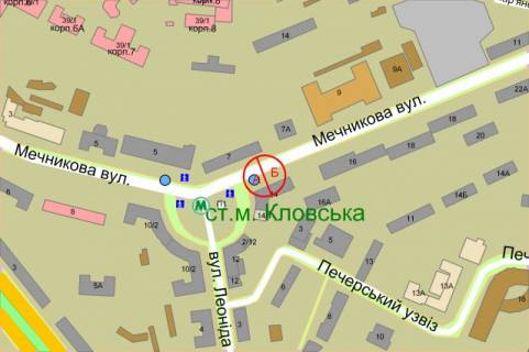 Сiтiлайт B у Києві Мечникова вул., 14/1, ст.м. "Кловська", магазин Goodwine - в сторону вул. Басейна схема