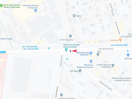 Ситилайт B в Харькове, 1.8x1.2  Салтівське шосе - Халтурина пров., зупинка "Ахієзерів вул. (Халтуріна)", в центр схема