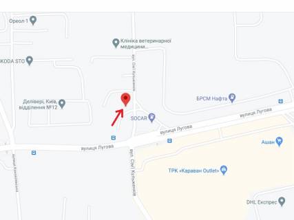 Білборд, Бігборд (Борд)  B у Києві Сім’ї Кульженків вул. (Петра Дегтяренка). - Лугова вул. схема