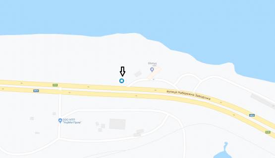 Билборд A в Днепр (Днепропетровск), 6х3  вул. Набережна Заводська в районі АЗС "Glorius" схема