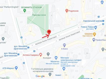 Билборд B в Киеве Ахматової вул., 5, навпроти, в сторону Ревуцького вул. схема