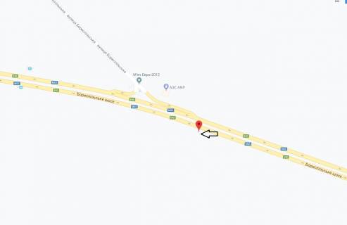 Билборд B в Киеве Бориспільське шосе - Бориспільська вул., до Києва схема