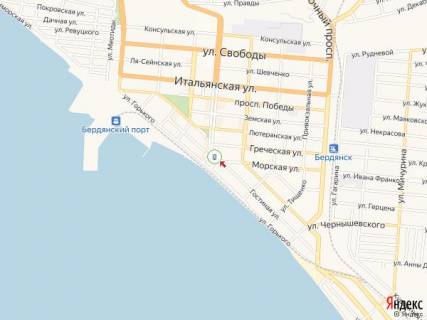 Сiтiлайт B у Бердянську Азовский пр. - Приморская пл., 3, в районе кафе "Шмидт и Ко" схема