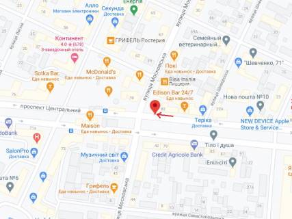 Ситилайт A в Николаеве Центральний просп. (Леніна просп.)., 82 схема
