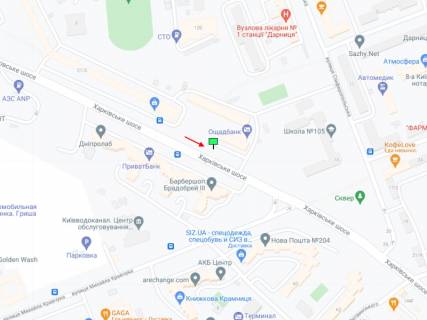 Билборд B в Киеве, 6х3  Харківське шосе, 21/6 схема